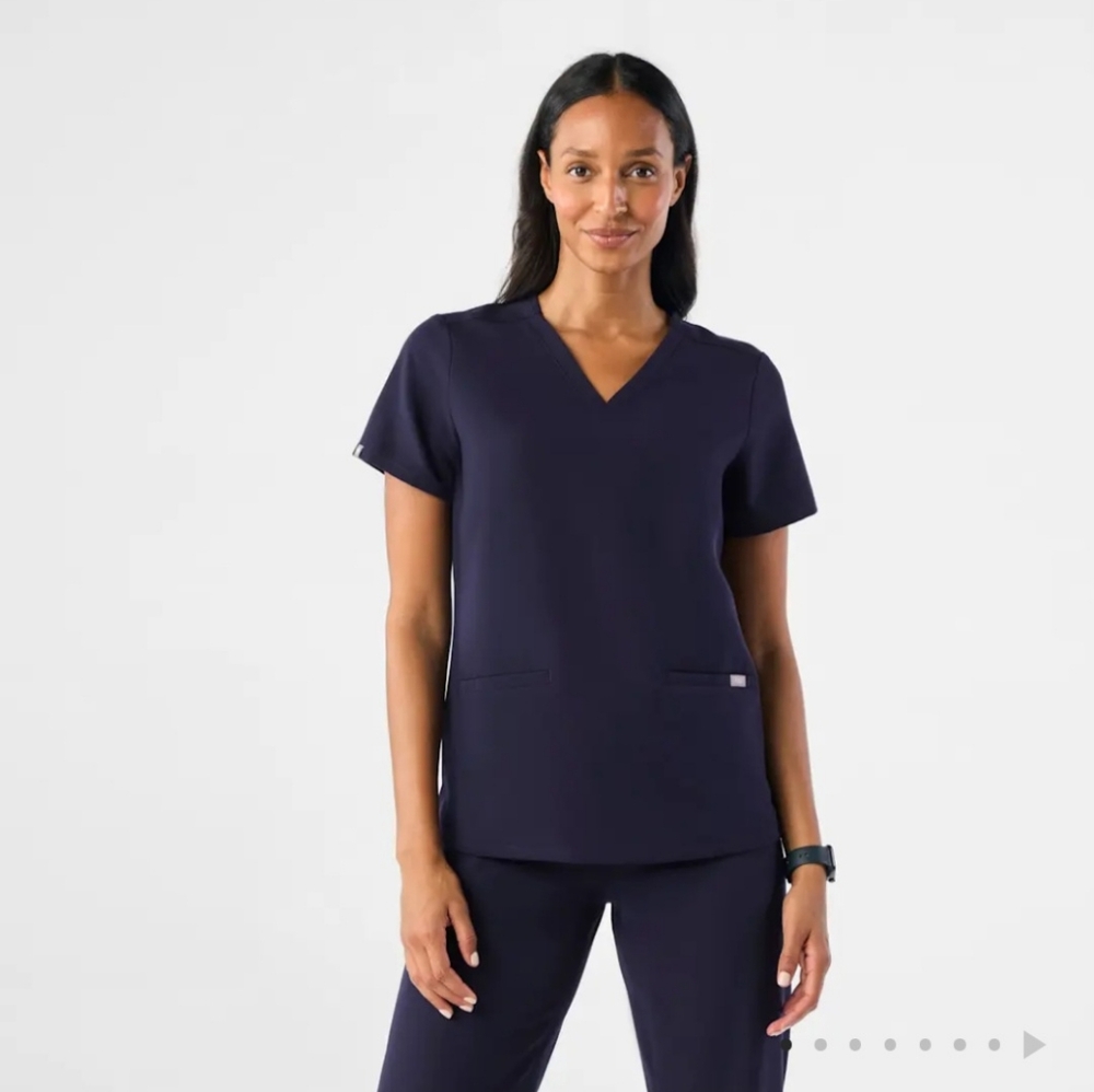 FIGS CASMA Navy Blue Scrub Top